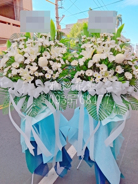 員林殯儀館追思花籃-專業花藝師手工設計-彰化全區直送