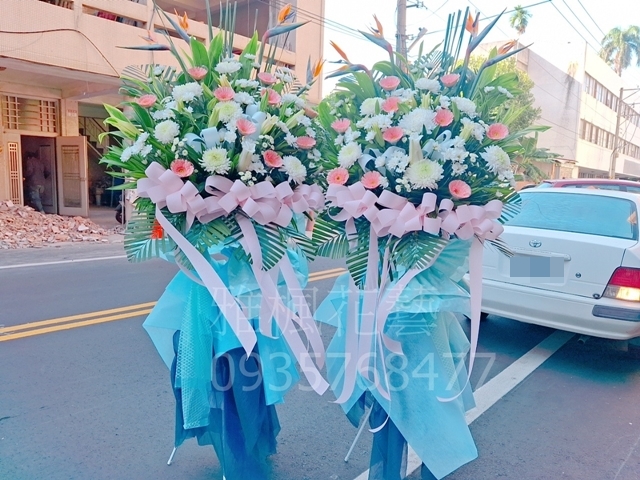 草屯喪禮米塔飲料柱-告別式場地佈置-專業配送服務