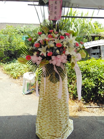 送喪禮花籃員林花店雅楓花藝親家門風致意花籃