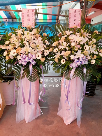 集集花店代送老闆父親過世花籃草屯花店，社頭鄉立殯儀館喪禮花籃